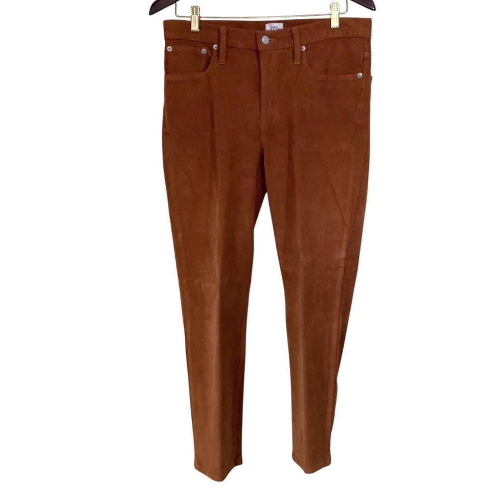 J.Crew Corduroy Pants Cinnamon Brown Slim Straight High Rise P30 Classic Preppy